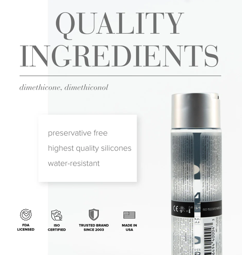 JO Premium Original Silicone-Based Lubricant 8 oz.