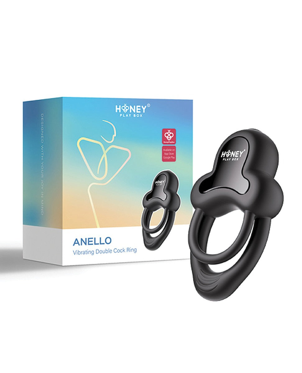 Honey Play Box Anello Vibrating Double Cock Ring w/Clitoral Stimulator