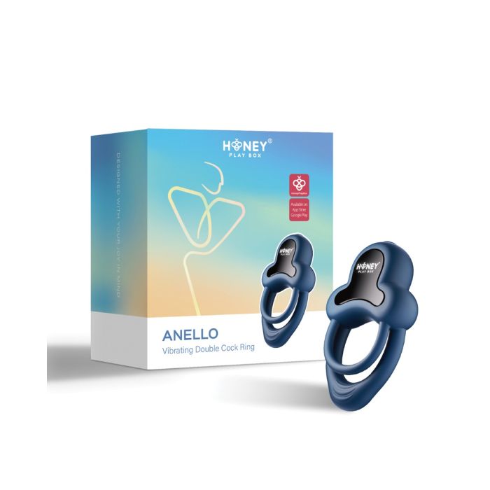Honey Play Box Anello Vibrating Double Cock Ring w/Clitoral Stimulator
